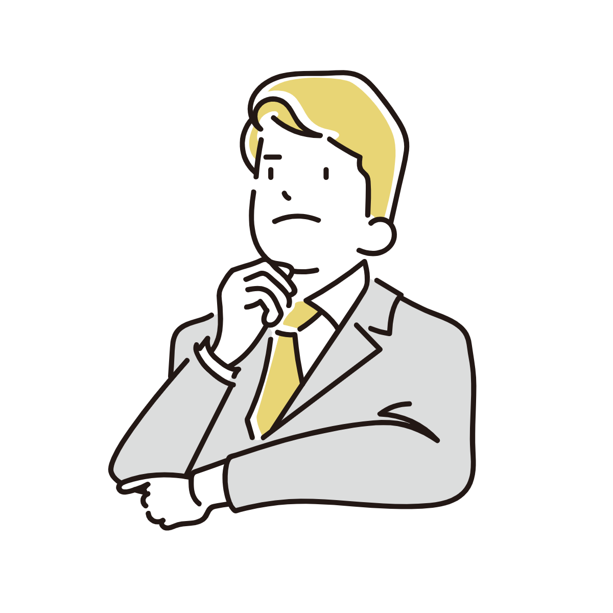 首を傾げる男性